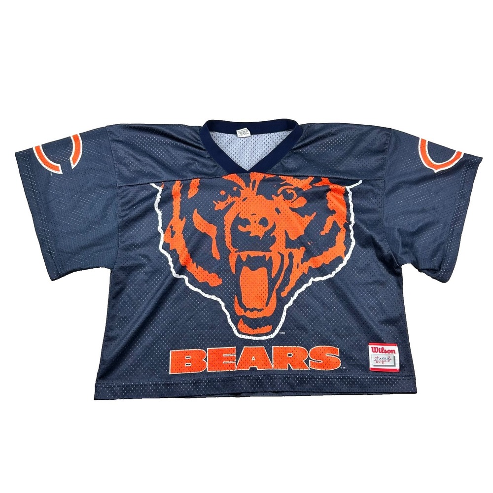 Vintage WIlson Bears Jersey Mens L Mid-Drift Chicago NFL Football 80s 90s USA